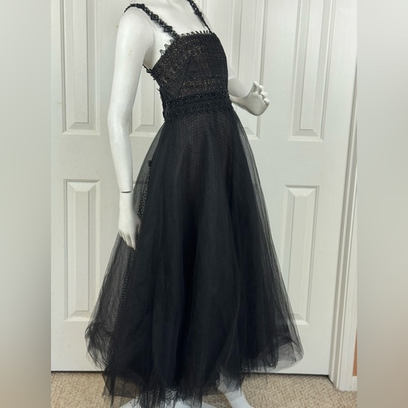 Marchesa Notte Elegant Black Tulle Dress size 10 - Picture 15 of 17